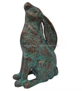 Figurine de lapin Sculpture en aluminium moulé au design moderne pour la décoration de la maison et du bureau Fait à la main Bas quantité minimale de commande Vente en gros par Decor impex - Product Image 3