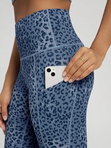 Women's <b>Leopard</b> Sexy High Waisted Yoga <b>Leggings</b> Knitted Stretch Pockets Soft Breathable Tummy Control Non-See-Through Workout - Product Image 5