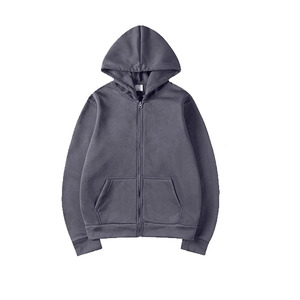 Sweat à capuche zippé intégral pour homme, coupe classique, de marque, pour l'hiver, style décontracté, épais, uni, grande taille, doux au toucher - Product Image 4