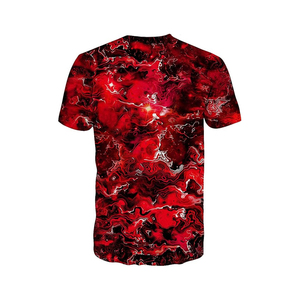 Camiseta Deportiva Casual al por Mayor, Cuello Redondo, Manga Corta, Impresión Digital, Transpirable, de Secado Rápido, Lona Sólida, Poliéster/Algodón - Product Image 2