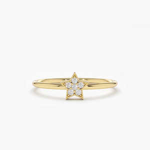 Bague en argent sterling 925, motif étoile éclatante, œil d'étoile, étoiles superposées, moissanite, ensemble de bagues pour femme, idéal pour les cadeaux et les fêtes - Product Image 2