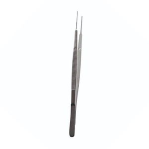Pinces à pansements chirurgicales à pointes dentelées délicates, 18 cm, instrument manuel en acier inoxydable pour usage hospitalier et clinique - Product Image 1