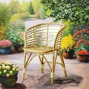 Silla de ratán minimalista duradera de alta calidad, hermoso diseño para dormitorio, sala de Estar, comedor, parque, Villa - Product Image 3