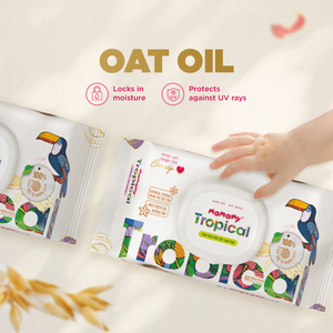 Toallitas Húmedas para Bebés Mamamy Tropical Rayon, 60 Piezas, Textura en Relieve No Tejida, 100% Fibras Naturales, Prevención Segura de Irritaciones - Product Image 4