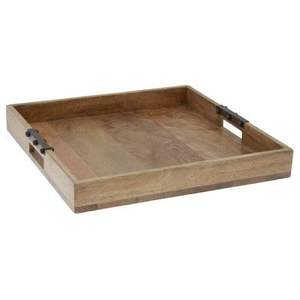 Bandeja de madera para servir, diseñada para hogares de estilo bohemio moderno o rústico, que complementa varios estilos de decoración. - Product Image 1