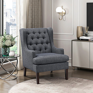 <b>SOFA</b> CHAIR Mid-Century One Seat from Vietnam Single Chair Polyester Tufted Back Flared Arms MD09 - Product Image 4