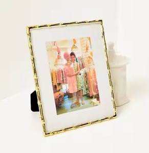 Artistic Metal Glass Photo <b>Frame</b> Designer Photo Holder Tabletop Display Stylish Interior Decoration Gift Item Premium Quality - Product Image 1