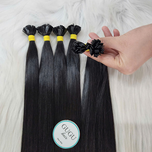 ผมต่อแบบปลายแบน GUGU ผมแท้แบบเวอร์จิ้น ปลายผมเต็มสีดำสนิท ผมเวียดนาม - Product Image 1