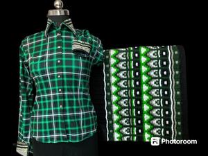 <b>Women</b> Western Show Riding <b>Shirt</b> Embroidered Plaid Competition Blouse Polyester Custom Logo - Product Image 2