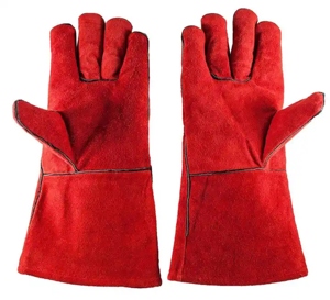 Guantes de Soldadura de Piel de Vacuno de Primera Calidad, Resistentes al Calor y a las Chispas, para Protección de Manos - Product Image 1