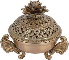 เตาเผาธูปโลบันทองเหลืองทำมือ สำหรับบ้าน วัด พุทธศาสนา และอโรมาเธอราพี - Product Image 2