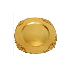 Wholesale Luxury Durable Metal Polished Charger <b>Plates</b> for Weddings Hotels Fujian Home Decor-Customized Dinnerware - Product Image 5