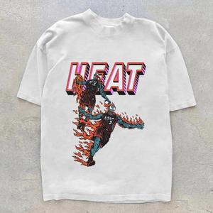 เสื้อยืดพิมพ์ลายการ์ตูนคุณภาพสูงสำหรับผู้ชายและผู้หญิง เสื้อยืดพิมพ์ลายพัฟฟ์ ผ้าฝ้าย สตรีทแวร์ เสื้อคู่เข้าชุด เสื้อผ้าอนิเมะใหม่ N - Product Image 4