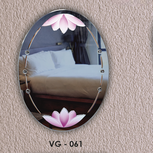 <b>Mirror</b> with V-groove Design Bevel Edges Frameless Wall-Mounted <b>Lightweight</b> Eco-Friendly Art Decor - Product Image 2