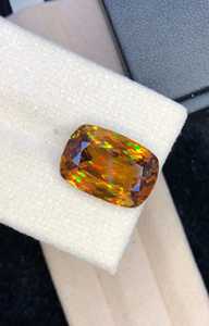 Gema de esfene natural con corte cojín, piedra facetada suelta para la fabricación de joyería fina, regalo para coleccionistas de gemas - Product Image 6