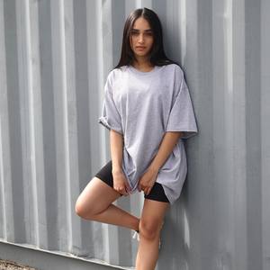OEM/ODM Women's Loose Solid Oversized <b>Long</b> Breathable Short Sleeve Casual Pajama <b>Tops</b> Spring Summer Plus Size T-Shirt - Product Image 5