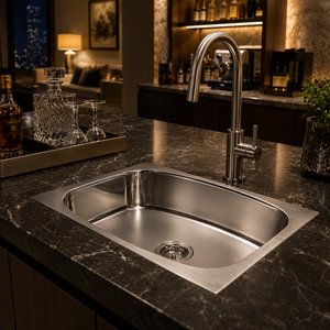 Stainless Steel 304 Grade <b>Kitchen</b> <b>Sink</b> Modern Deep Single Bowl Wash Basin Indoor Utility 2026 <b>Sink</b> - Product Image 5