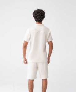 ชุดเซ็ตเสื้อผ้าถักเนื้อผ้าฝ้าย 100% ระบายอากาศดี สไตล์ทางการ เหมาะสำหรับฤดูร้อน สำหรับผู้ชาย - Product Image 4