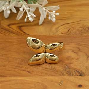 Gold Butterfly <b>Statement</b> <b>Ring</b> Brass Minimalist Jewelry Handmade Nature Inspired Bohemian Gift for Women - Product Image 3