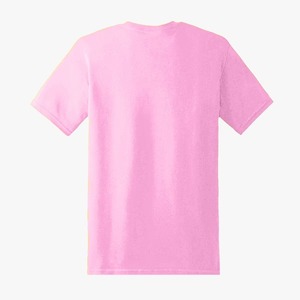 Camiseta de Manga Corta para Hombre, Color Rosa Sólido, Cuello Redondo, Corte Regular, Estilo Casual de Algodón Tejido - Product Image 5