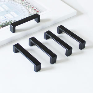 Poignée de meuble moderne en alliage de zinc noir mat, poignée carrée, quincaillerie pour commode, tiroir, cuisine, salle à manger, salle de bain, chambre à coucher - Product Image 2