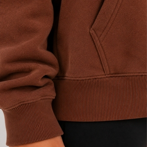 Sudadera con capucha de forro polar de color liso premium para mujer, estilo urbano, cómoda, de invierno, suave al tacto, con estampado personalizado. - Product Image 5