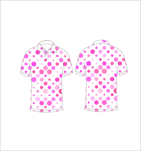 Camisa Polo para Hombre, Blanca con Puntos Rosas, Sublimación Personalizada, Manga Corta, Verano, Casual, Transpirable, Ligera, para Golf - Product Image 6