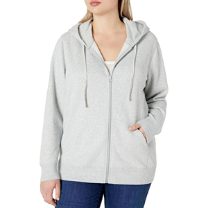 Sudadera con Capucha de Algodón para Mujer, con Logotipo Personalizado, Cierre Extra Grande y Bolsillos, Impresión en Serigrafía - Product Image 1