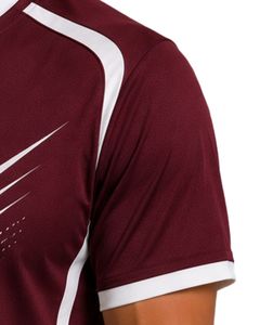 Maroon And <b>White</b> Men Performance T Shirt Short Sleeve Athletic Sports Jersey Quick Dry Breathable Gym Training Custom Team Wear - Product Image 4