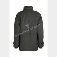 Veste de chasse pour homme en laine 100% respirante pour l'hiver, chaude, anti-boulochage, longue