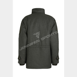 Veste d'hiver pour homme, chaude et chauffante, 100% laine, anti-boulochage, longue veste de chasse pour homme - Product Image 3