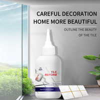 Agent d'étanchéité époxy pour joints de carrelage imperméable et anti-moisissure pour l'embellissement des carreaux, réparation des joints, remplissage facile des fissures en DIY