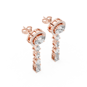 Fine Design CVD Lab Grown 925 Gold Sterling Silver Diamond deux boucles d'oreilles femmes cadeau pour elle - Product Image 4