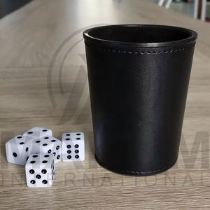 Handmade Durable Eco-Friendly Leather Classic Sport <b>Dice</b> Shaker with Personalized Game Cup for Party & Bar Use - Product Image 5
