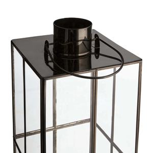 Venta caliente negro vidrio templado Metal piso linterna hogar decorativo moderno hecho a mano cuadrado troquelado impresión Navidad - Product Image 4