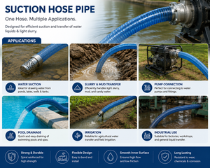Best Quality Clear Spiral Reinforced PVC Suction <b>Hose</b> for Industrial <b>Vacuum</b> and Water Pumping Available at Low Price - Product Image 3