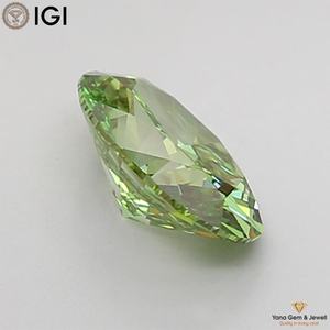 Diamant de laboratoire CVD de forme ovale, 1,00 CARAT, couleur vert vif fantaisie, clarté VVS2, avec certificat IGI pour bague de bijoux sur mesure - Product Image 6