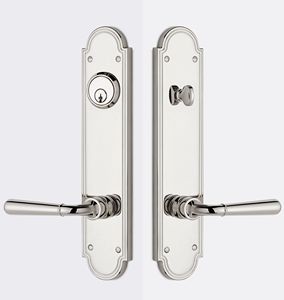 Poignée de porte double battante tendance en acier inoxydable nickel brossé pour meubles et maison, personnalisable avec fonction passage et confidentialité - Product Image 5