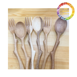 Cuillère en bois naturel faite à la main, cuillère à café réutilisable, accessoires écologiques pour la cuisine et la table - Product Image 3