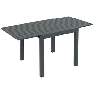 Tavolo da Pranzo Estensibile in Alluminio per Esterni, Grigio, Dimensioni Adattabili per 4-6 Persone - Product Image 1