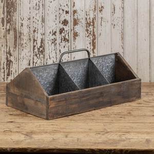 Modern Durable Wooden Caddy Organizer <b>Storage</b> <b>Box</b> with Handle for Kitchen Bathroom Desk-Portable Tabletop Decoration - Product Image 3