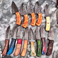 Couteau de chasse Mix Damascus, outil de survie multifonction, avec étui, livraison immédiate, stock disponible, vente en gros uniquement, option de sélection de couteaux