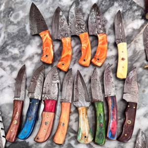 Couteau de chasse Mix Damascus, outil de survie multifonction, avec étui, livraison immédiate, stock disponible, vente en gros uniquement, option de sélection de couteaux - Product Image 4