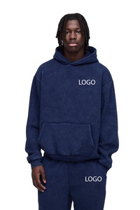 2025-2026ชุดวอร์มสีน้ำเงินสำหรับผู้ชายชุดวอร์มทรงบ็อกซี่ไซส์ใหญ่พิเศษระบายอากาศได้สำหรับฤดูหนาว - Product Image 2