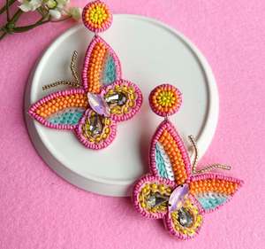 ต่างหูแบบลูกปัดหลายเม็ด รุ่นล่าสุด งานสั่งทำ สำหรับผู้หญิง เครื่องประดับงานเลี้ยง ราคาดีที่สุด ต่างหูลูกปัด ผลิตในอินเดีย - Product Image 1