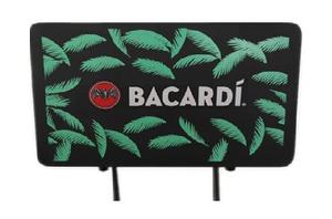 Bacardi Novelty Non-Slip Cocktail <b>Straw</b> with Leaf Pattern Reusable Plastic Bar Accessory - Product Image 2