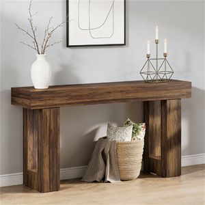 Consolle d'ingresso in legno con contenitore e funzione scrivania, ideale per l'uso in ingresso - Product Image 2