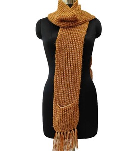 100% Soft Acrylic Unisex Knitted <b>Scarf</b> - Durable Winter Neck Warmer - Custom Logo Lightweight Crochet <b>Scarf</b> - Product Image 2