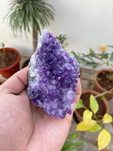 Small Amethyst Druzy <b>Cluster</b> | Natural Purple <b>Crystal</b> Geode | Raw Mineral Decor & Gift - Product Image 3