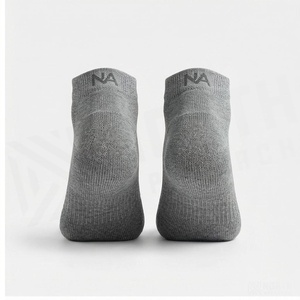 Ankle <b>Socks</b> Solid Gray Breathable Knitted <b>Running</b> <b>Socks</b> for Adults Summer Season - Product Image 2